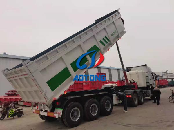 30T-60T Mechanical Suspension Self Discharge Dumping Truck Semi Trailer To Carry