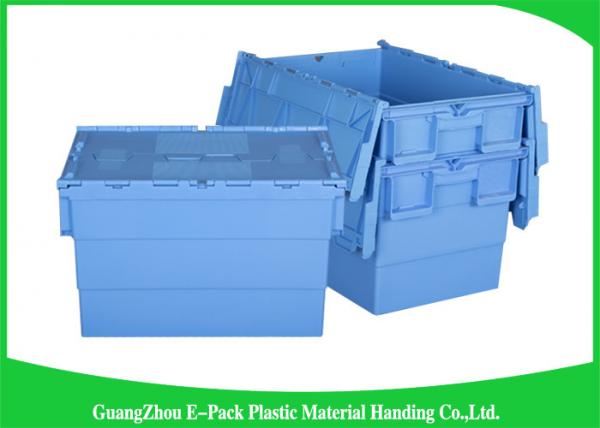 Warehouse Plastic Attached Lid Containers Transport Packaging Environmental Protection
