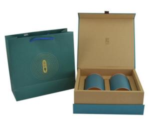 Wholesale custom book shape tea packaging box Luxury hinged gift packaging tea box with magnet closure from china suppliers