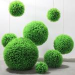 UV Protected PE Faux Boxwood Topiary Balls 17 Inch