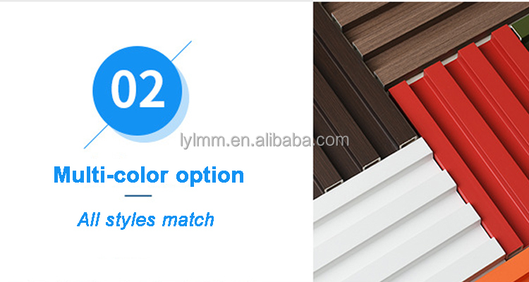 150mm Width Fluted Wpc Wall Panels Solid Wood Wall Boards 2.9m Length