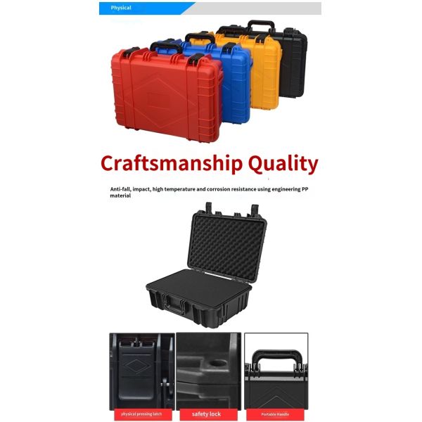 Customizable Lightweight Portable Tool Box with Reinforced Latch System for Convenient Use