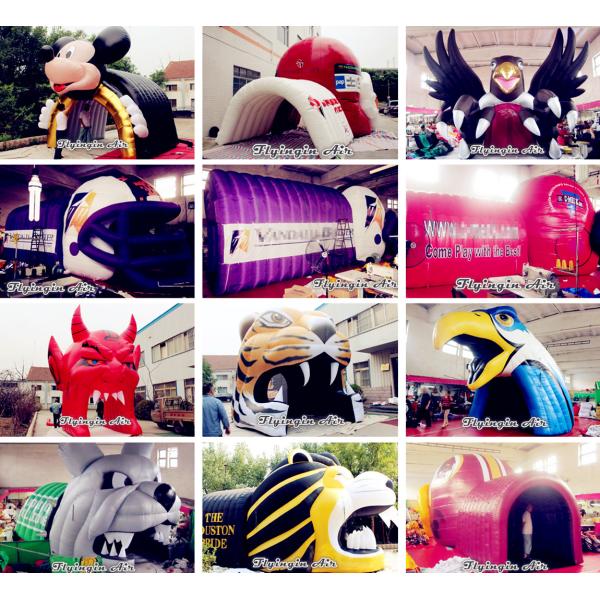 High Quality Advertising Inflatable Shark Tunnel for Football and Events