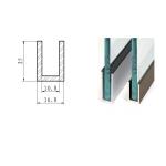 U C Channel Aluminium Glass Clamp Brackets For Frameless Glass
