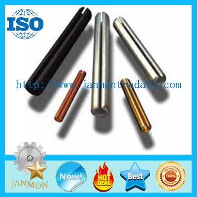 Slotted spring pins,spring pins,grooved spring pins,split spring pins,stainless steel slotted pins,Copper spring pin