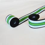 3.8cm Nylon Blue White Green Strip Webbing Tape For Garment