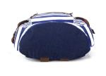 Male and female striped canvas shoulder bag student backpack bags withdraw