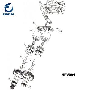 Wholesale Construction Machinery Parts HPV091 Hydraulic Piston Pump Repair Parts For Hitachi EX120-2 Excavator from china suppliers