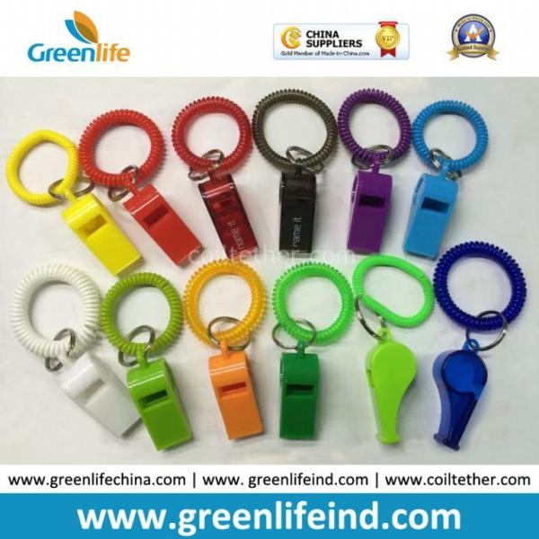 Stretchable Wrist Coil with Promotional Whistle Comb