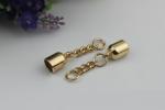 Customized Metal 9MM Mini Zinc Alloy Gold & Gunmetal Color Tassel Caps in Gold