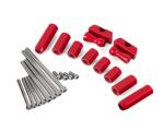 Red Black Steel Grab Handles Kit Car Interior Accessories For 07-18 Wrangler