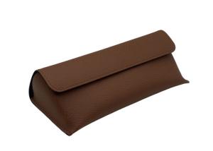 Wholesale Brown Handmade Triangle Ladies Leather Glasses Case from china suppliers