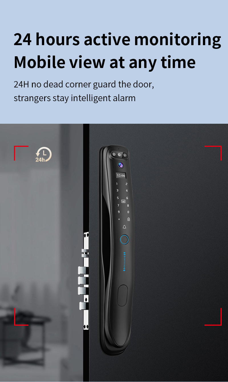 Qlleung S931MAX Automatic 3D Face ID Video Intercom Fingerprint Card Key Code Tuya APP Remote Control Smart Door Lock