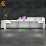 Rhombus Artificial Stone Reception Desk