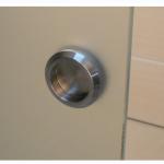 Sliding Tempered Glass Door With CNC Extra Polished Round Hole