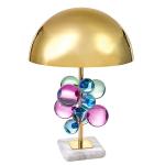 Post Modern Creative Color Crystal Round Table Lamp Villa Living Room Bedroom