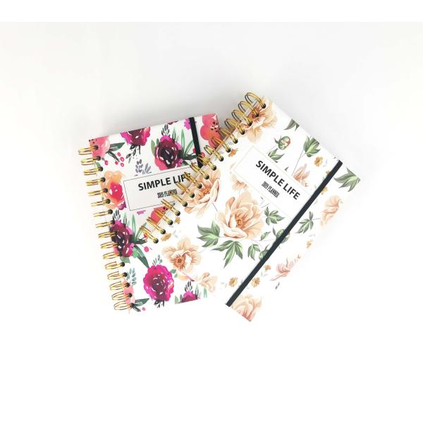 Gold Spiral Binding Academic Year Planner with Work Management and Organized Planning