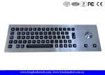Waterproof Kiosk Illuminated Metal Keyboard With Trackball And 64 Led-Backlit
