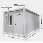 Wood grain color container villa living container construction site dormitory