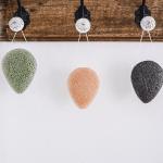 Round Konjac Bath Sponge Eco Friendly Wet Dry