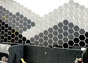 Wholesale 9mm Fire Rated High Density Polyester Fiber Acoustic Panel Hexagon from china suppliers