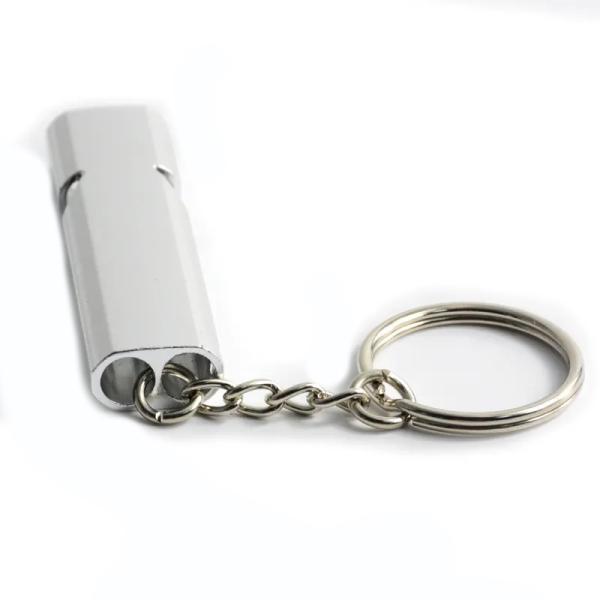 Outdoor Camping Double Tube High Frequency Aluminum Emergency Survival Rescue Whistle