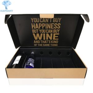Wholesale 21cm×16cm×11cm Corrugated Shipping Boxes 6 Bottle Wine Shipping from china suppliers