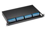 96 Cores Single Mode Fiber Patch Panel , 1U Rack Mount Fiber Patch Panel