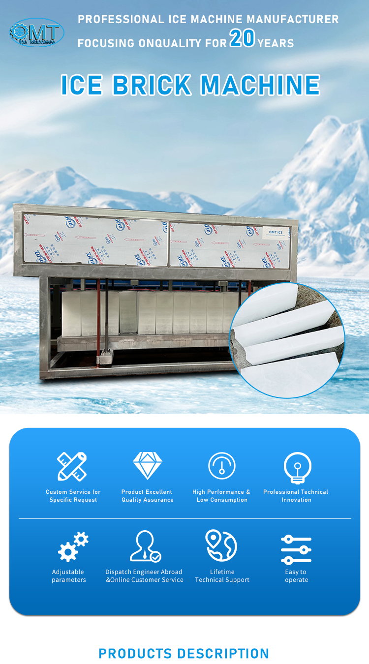 4 Ton Commercial Block Ice Maker Easy To Operate Water Cooled High Speed