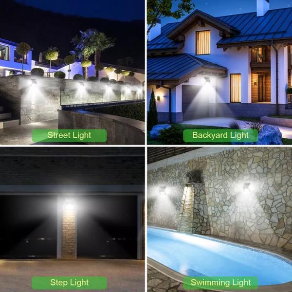 80lm/w Courtyard Garden Decoration Waterproof Solar Wall Lamp with Motion Sensor