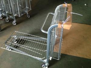Wholesale Warehouse cargo Flat Trolley Clear Powder Coating with foldable top basket from china suppliers