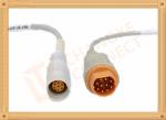 Male IBP Converter Pressure Transducer Cable 10 Pin Siemens Draeger