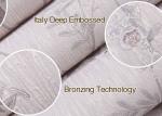 Vinyl Rustic Floral Wallpaper with Light Pink color for Living Room