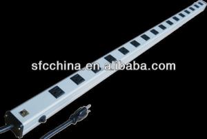Wholesale SFC306-1648B aluminium alloy UL approved American 16-outlet power strip, with 15A curcuit breaker from china suppliers