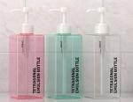 500Ml 650Ml Pink Shampoo Dispenser Bottles With Labels BPA FREE