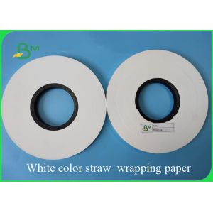 Wholesale 28GSM White Color Straw Wrapping Paper FDA &amp; FSC Width 22mm / 25mm / 28mm from china suppliers