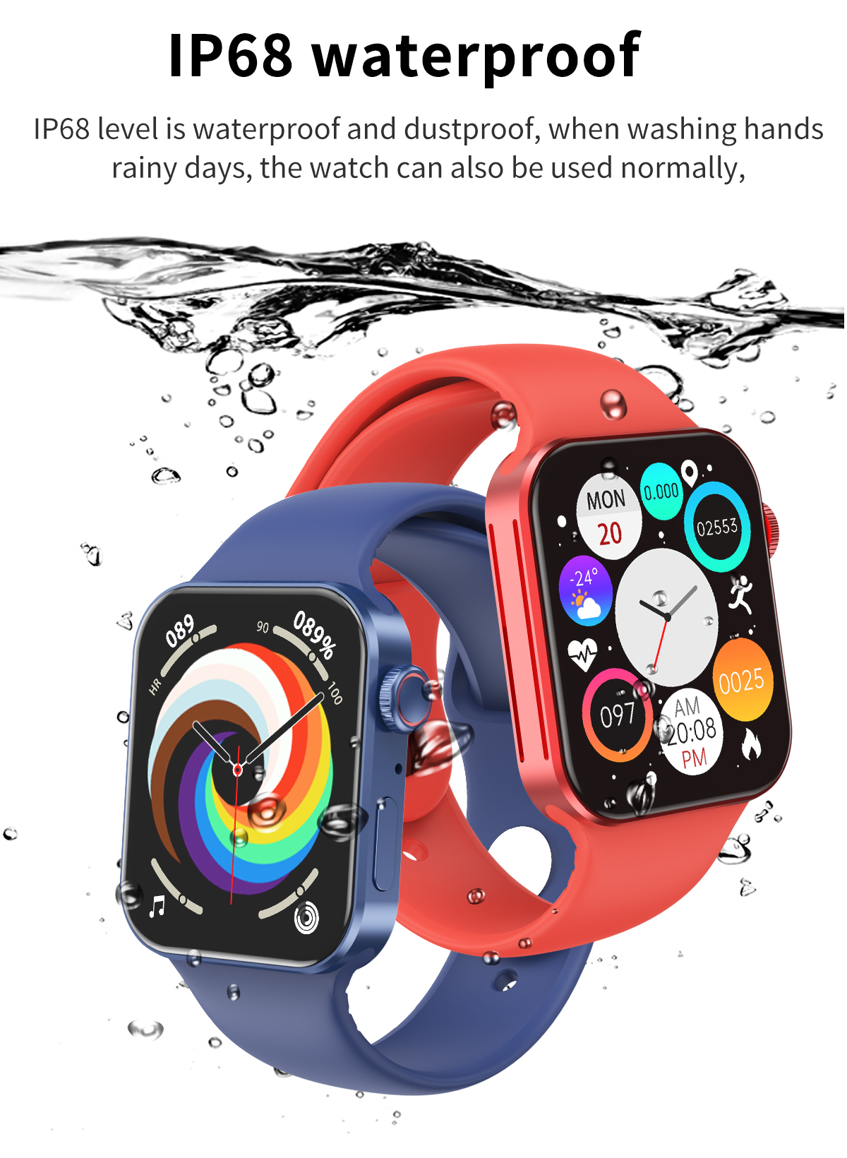 Digital 1.75inch Full Touch Smartwatch Multifunctional IP68 Waterproof