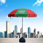 Large Windproof Beach Umbrella With Nestle Cotton Fabric Raffia Pepsi Flower