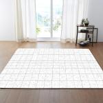 Checkered Modern Living Room Rugs Polyester fiber Square Dining Room Rugs