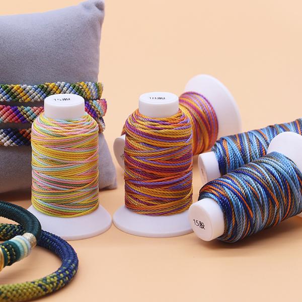 1.0mm MERCERIZED Colorful Braided Rope Handmade Braided Thread Friendship Bracelets