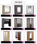 Home Wood Panel Furniture Adjustable Convertible Storage Wardrobe Cabinet