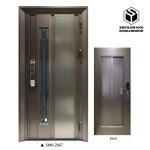 Black 45MM Aluminum Room Door Solid Wood MDF Internal Doors Internal Veneer