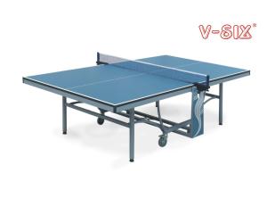 Wholesale Double Fold Away Table Tennis Tables , Indoor Foldable Tennis Table Movable With Wheels from china suppliers
