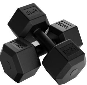 Wholesale Custom Logo Hex Dumbbell Free Weights Home Fitness Workout for Arms Made of Iron and Rubber Cast Iron Material for Gym Use from china suppliers