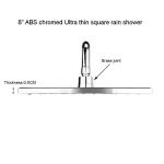 8 Inch 20cm*20cm*0.9cm Bathroom Rain Shower Heads