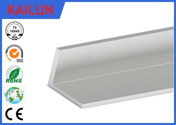 Natural Silver Anodized Aluminium Angle , Furniture Aluminum Corner Profile 50 X