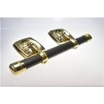 Gold Color Casket Parts Swing Bar Set With Steel Bar / Zamak Lugs Eco Friendly