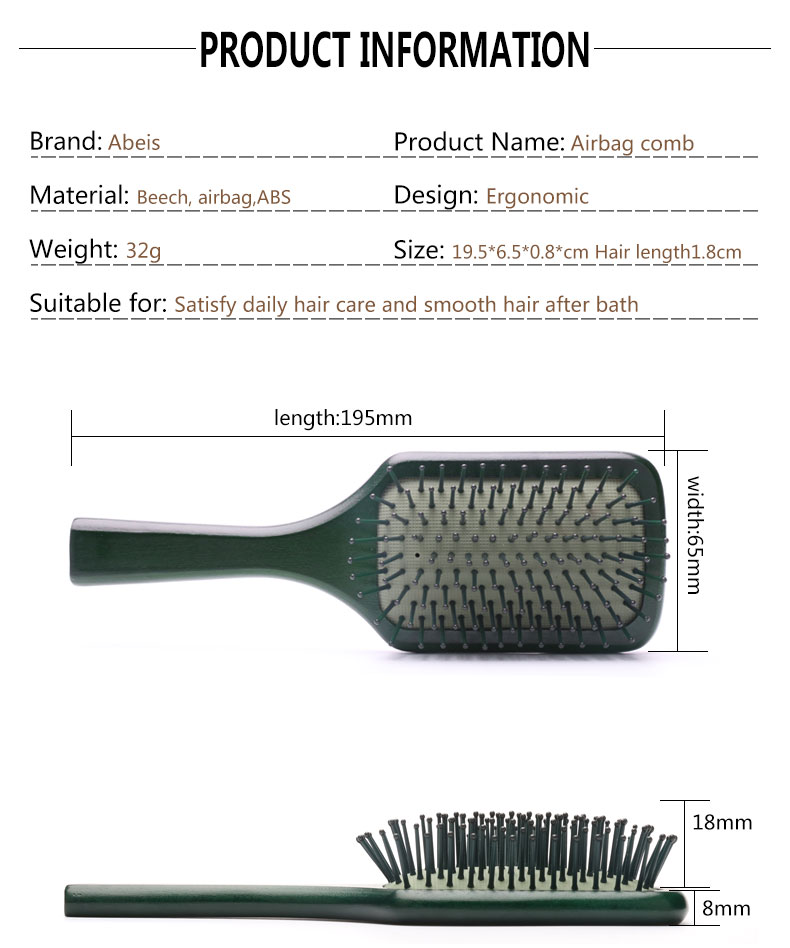 Anti Static Air Cushion Makeup Wooden Hair Brush Airbag Hair Comb For Detangle