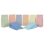 Brithish Style Grid Pure Color Kraft Takeaway Biodegradable Paper Bags 9g/Pcs