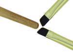 Bamboo Angled Eyebrow Makeup Brush With Different Colors / Wood Handle